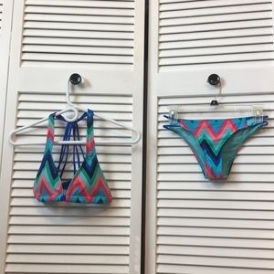 bathing suit chevron set
